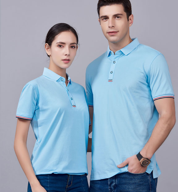 夏季紅色男女同款滌棉短袖翻領(lǐng)時尚T恤衫/polo衫-85681#