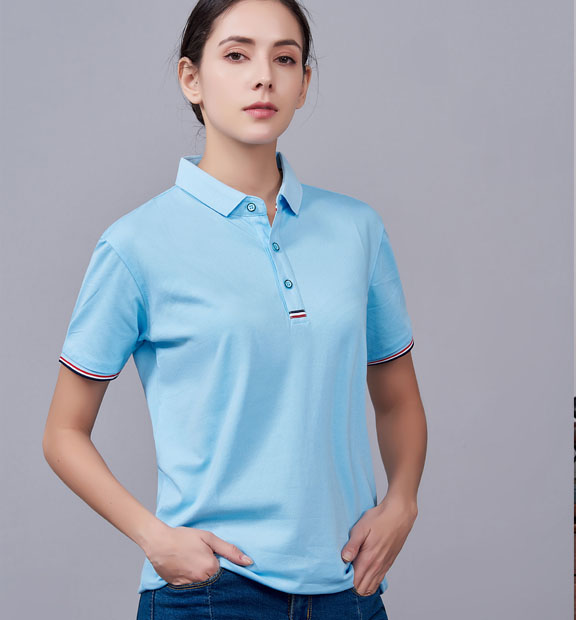 夏季紅色男女同款滌棉短袖翻領(lǐng)時尚T恤衫/polo衫-85681#